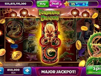 Sección de juegos de casino y slots